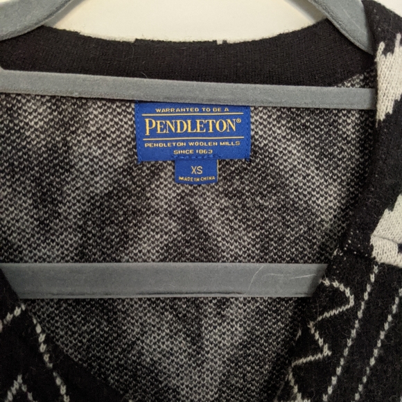 Pendleton Lamb Wool Moto Zip Up Aztec Asymmetrical Jacket Size XS - Picture 3 of 11